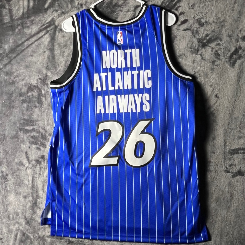 Nike Orlando Magic Swingman Jersey Large 48 Disney Sponsor Patch Blue Custom 26 - Picture 7 of 9